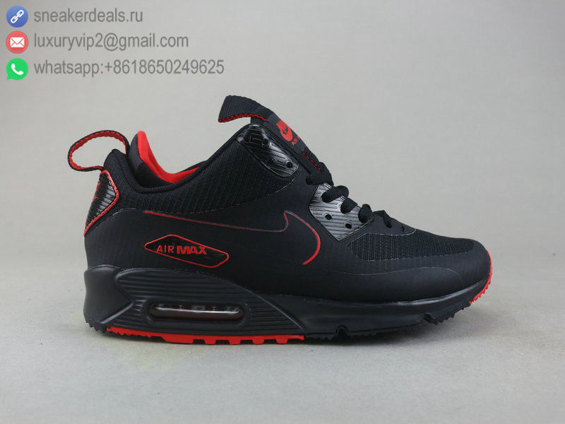 NIKE AIR MAX 90 MID WNTR BLACK RED MEN RUNNING SHOES